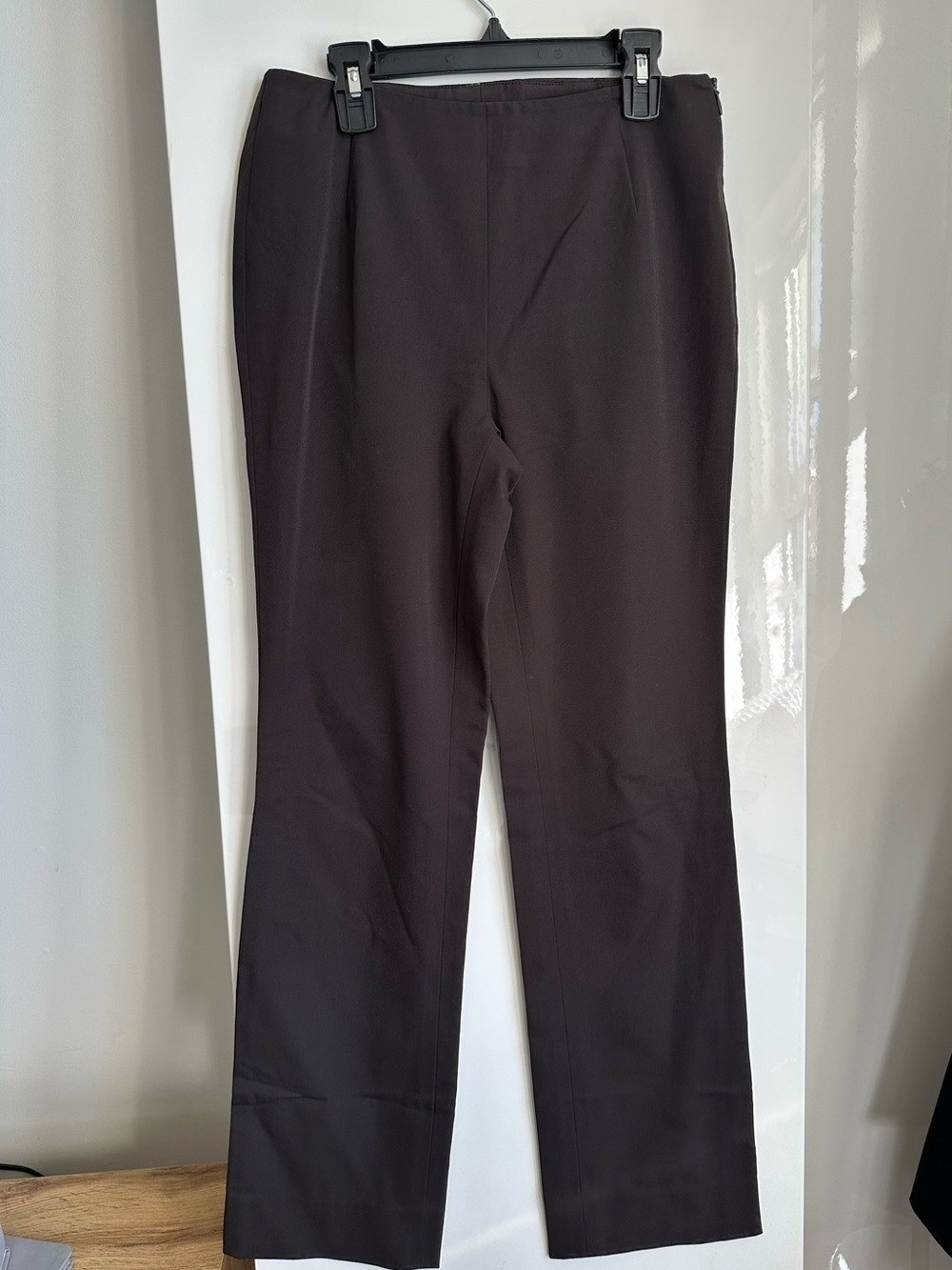 Jil Sander90s Minimalist Techno Trousers Chocolate Brown fitted Tailored Pants